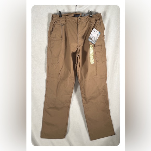 5.11 Tactical Pro series Pants. Tan in color. Size 38 waist 34 inseam - Picture 8 of 11